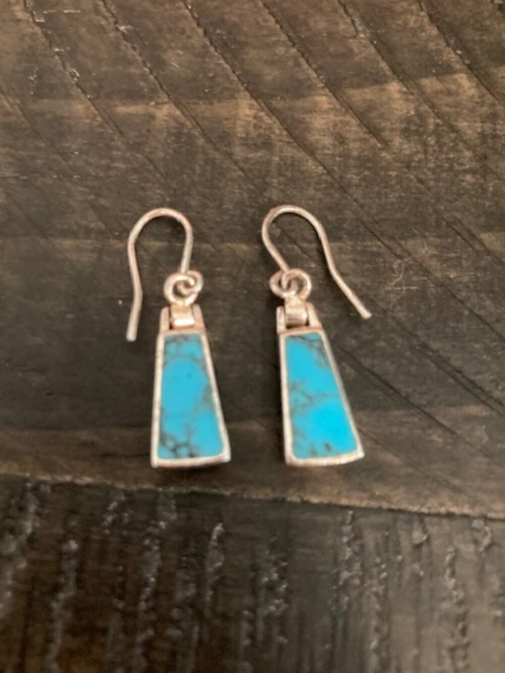 Robert Lee Morris Soho Sterling Silver "Mosaic" Turquoise Earrings